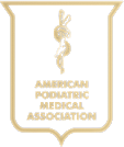 American Podiatric Medical Association logo design.