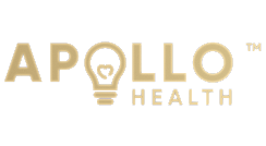 Apollo Health logo with lightbulb design
