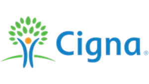 Cigna logo with tree graphic elements